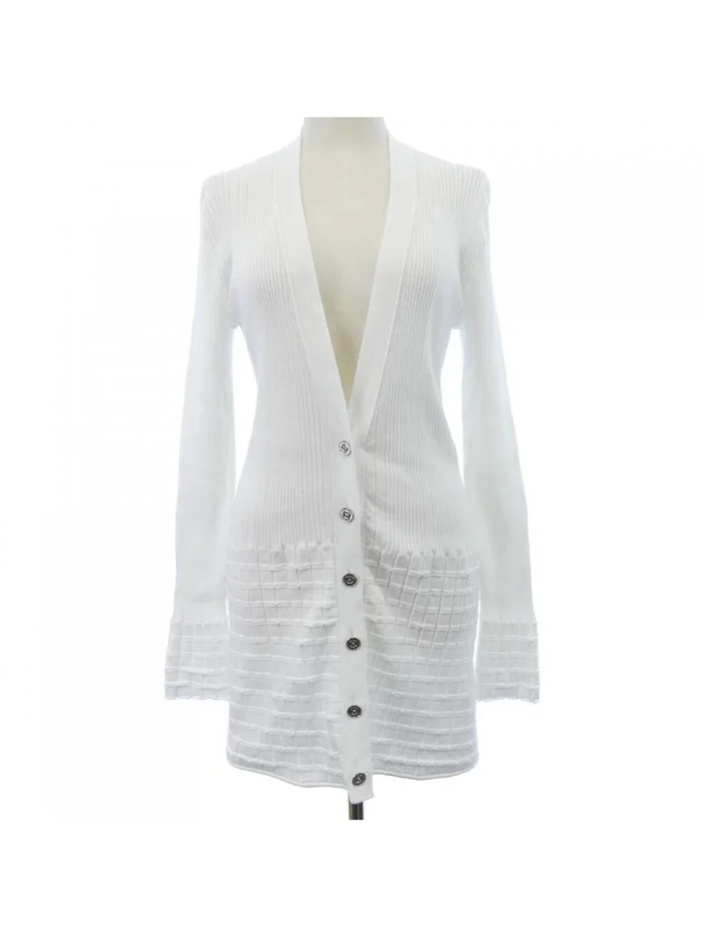 Chanel Long Cardigan White